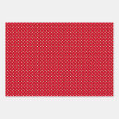 Niedliches rotes Polka Dot-Muster elegant Geschenkpapier Set (Vorderseite 3)