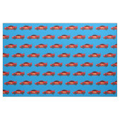 Niedliches, rotes Racecar-Muster Stoff (Fat Quarter (45,7 x 55,9 cm))
