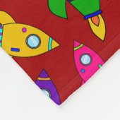 Niedliches rotes Schiffsmuster Fleecedecke (Ecke)