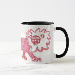 niedliches rotes schwarzes mutiges des tasse