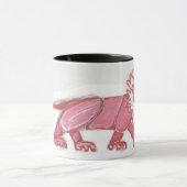 niedliches rotes schwarzes mutiges des tasse (Zentrum)