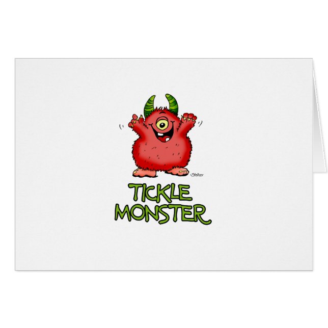 Niedliches rotes Tickle Monster durch send2smiles (Vorderseite (Horizontal))