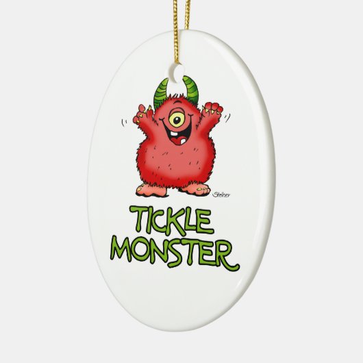 Niedliches rotes Tickle Monster durch send2smiles Keramik Ornament (Links)