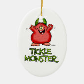 Niedliches rotes Tickle Monster durch send2smiles Keramik Ornament (Vorne)