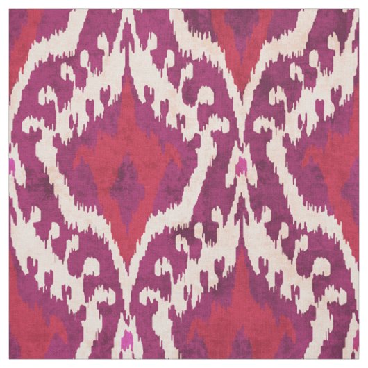 Niedliches rotes und lila Katastermuster Stoff (Muster)