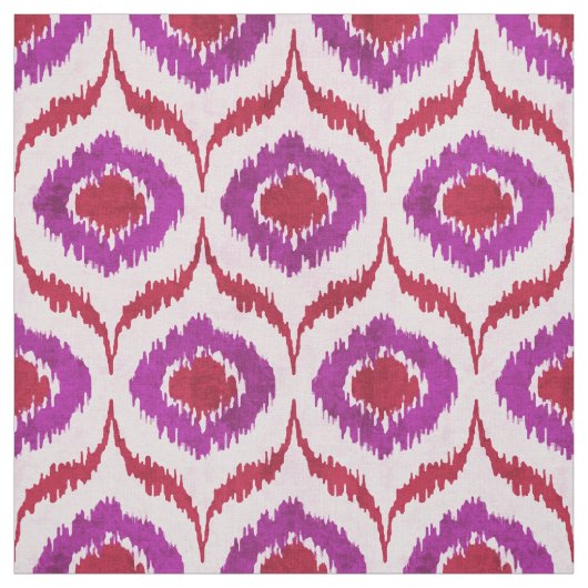 Niedliches rotes und lila Katastermuster Stoff (Muster)
