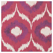 Niedliches rotes und lila Katastermuster Stoff (Nahaufnahme)