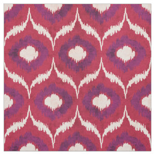 Niedliches rotes und lila Katastermuster Stoff