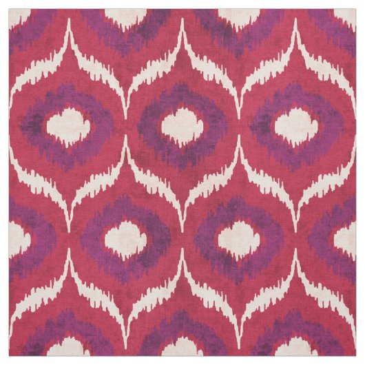 Niedliches rotes und lila Katastermuster Stoff (Muster)