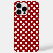 Niedliches Rotes Weißes Polka-Punktmuster Case-Mate iPhone Hülle (Rückseite)