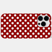Niedliches Rotes Weißes Polka-Punktmuster Case-Mate iPhone Hülle (Rückseite (Horizontal))