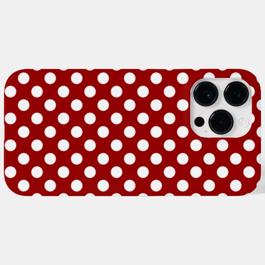Niedliches Rotes Weißes Polka-Punktmuster Case-Mate iPhone Hülle (Rückseite (Horizontal))