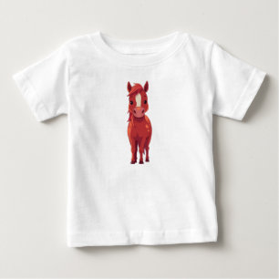 Niedliches Rotfuchs-Pferd Kinder Weißes T-Shirt
