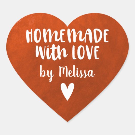 Niedliches Rothaus mit Liebe Herz-Aufkleber (Vorderseite)