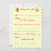 niedliches Rotkehlchen auf Efeu im Party Weihnacht Einladung (Rückseite)