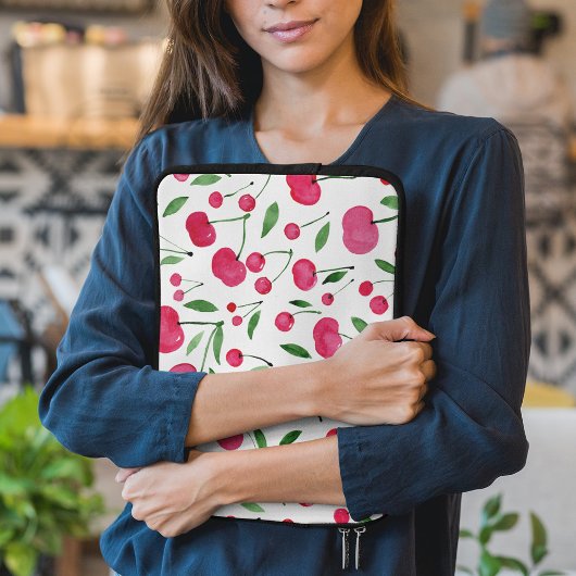 Niedliches Rotkirschmuster Laptopschutzhülle