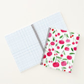 Niedliches Rotkirschmuster Notizblock (Innenseite)