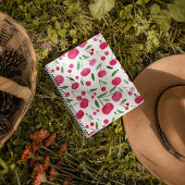 Niedliches Rotkirschmuster Notizblock