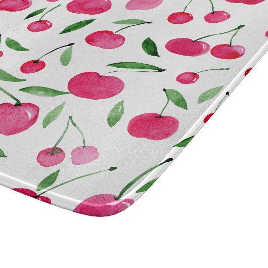 Niedliches Rotkirschmuster Schneidebrett (Ecke)