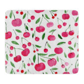 Niedliches Rotkirschmuster Schneidebrett (Vorderseite)