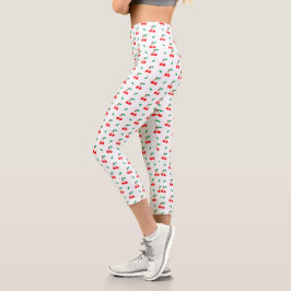 Niedliches Rotkrebsmuster Capri Leggings