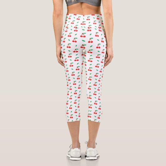 Niedliches Rotkrebsmuster Capri Leggings (Rückseite)