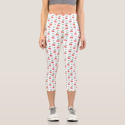 Niedliches Rotkrebsmuster Capri Leggings (Vorderseite)