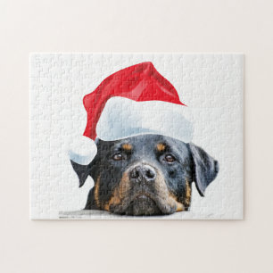 Niedliches Rottweiler Hundesankt-Geschenk für Puzzle