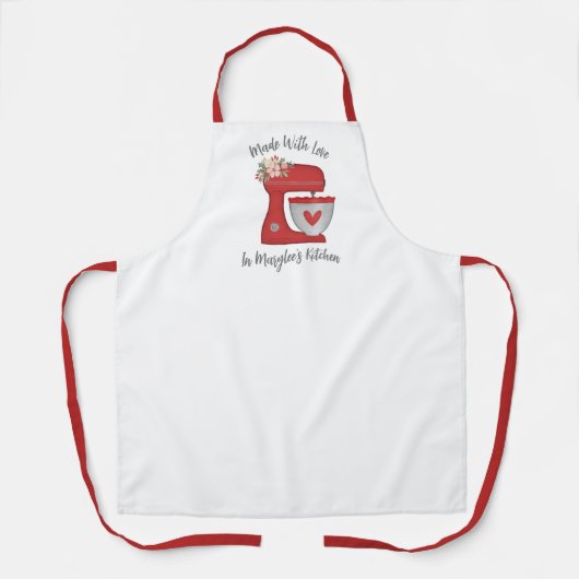 Niedliches Rotweihnachtkuchenmischgerät Schürze (Vorderseite)