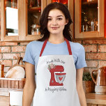Niedliches Rotweihnachtkuchenmischgerät Schürze<br><div class="desc">Ein niedlicher roter Kuchenmischer mit Blume und einem Herz schmückt diese Schürze der Bäckerei. Personalisieren Sie es mit Ihrem Namen oder dem Namen eines Freundes. Macht ein fantastisches Weihnachtsgeschenk. Entworfen für Sie von BlackBerry Boulevard.</div>
