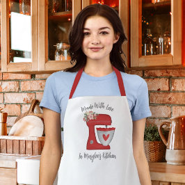 Niedliches Rotweihnachtkuchenmischgerät Schürze