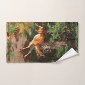 Niedliches Rotwild im Wald Badhandtuch Set (Handtuch)