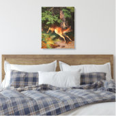 Niedliches Rotwild im Wald Leinwanddruck (Insitu (Schlafzimmer))