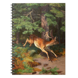 Niedliches Rotwild im Wald Notizblock