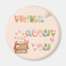 Niedliches Round-Magnet | Denken Sie über Sie nach