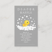 Niedliches Rubber Duck Diaper Raffel Ticket Begleitkarte (Vorderseite)