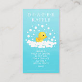 Niedliches Rubber Duck Diaper Raffel Ticket Begleitkarte (Vorderseite)