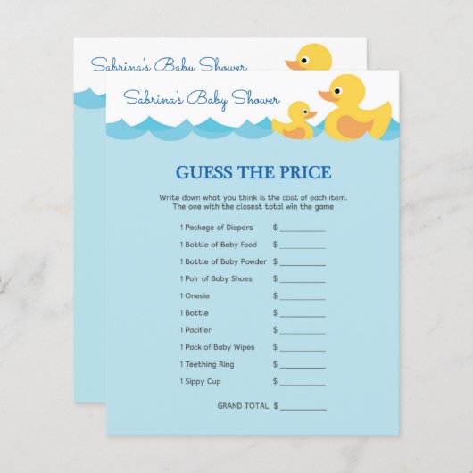 Niedliches Rubber Duck Theme Baby Shooting Game (Vorne/Hinten)