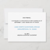 Niedliches Ruderboot Flat I m Moving Announcement Ankündigung (Rückseite)