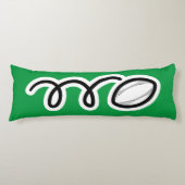 Niedliches Rugby-Ball Cartoon individuelle Name Ki Seitenschläferkissen (Vorderseite)