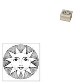 Niedliches Rundlächeln Sun Mini Art Gummistempel (Stempel)