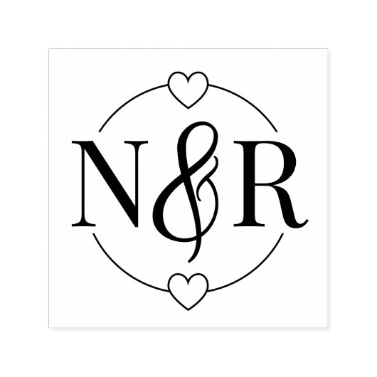 Niedliches Rundschreiben für Ampersand und Herz Permastempel (Design)