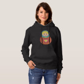 Niedliches Russisches Nest-Puppenstück Matryoshka Hoodie (Vorne ganz)