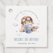 Niedliches Rust Kids Flugzeug Stars Sky Teddy Birt Geschenkanhänger (Vorderseite)