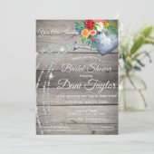 Niedliches rustikales Brautparty Einladung (Stehend Vorderseite)