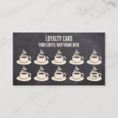 Niedliches rustikales Café Coffee Shop Prämien Tre Treuekarte (Rückseite)