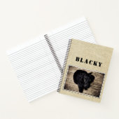 Niedliches Rustikales Hundchen Welpe Foto mit Name Notizblock (Innenseite)
