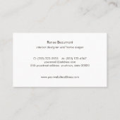 Niedliches rustikales Land Weißholz Visitenkarte (Rückseite)