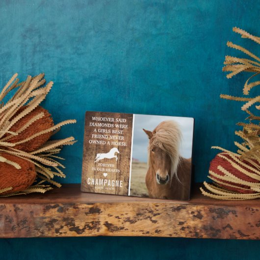 Niedliches Rustikales -Memorial Foto Fotoplatte (Seite)