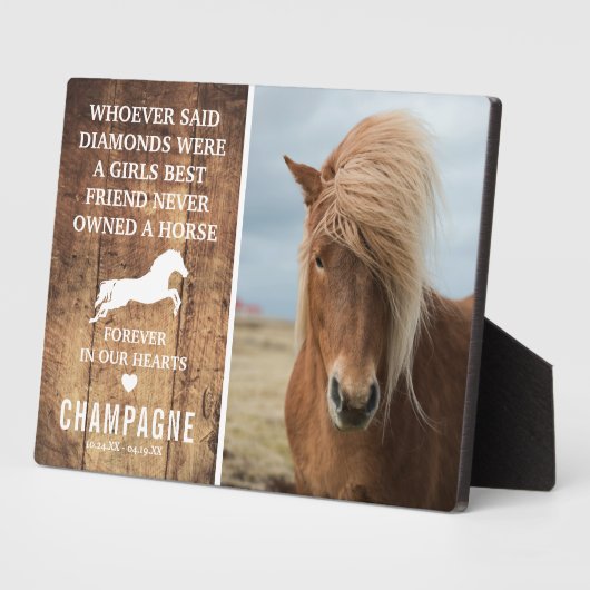 Niedliches Rustikales -Memorial Foto Fotoplatte (Seite)